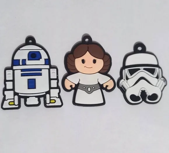 Pingente Star Wars Emborrachado - 6 Unidades'