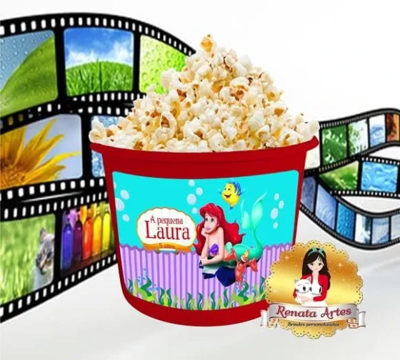 Balde de pipoca Ariel