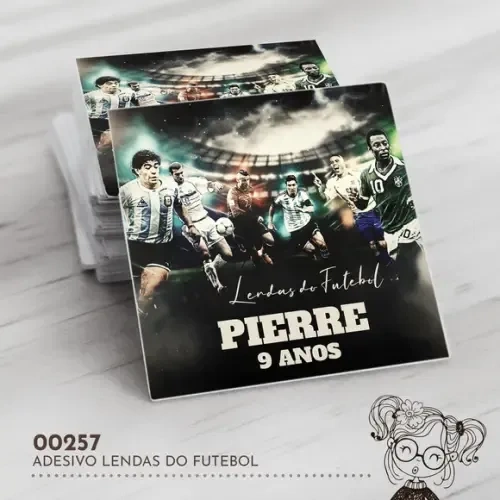 Adesivo Quadrado Lendas do Futebol - 00257