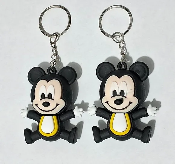 Chaveiro Mickey 5,5cm Emborrachado 2 Unidades
