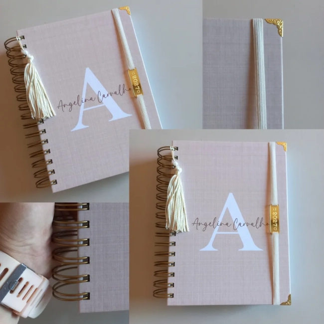 Agenda 2027 Personalizada A5 com Nome | Agenda Datada Minimalista Elegante