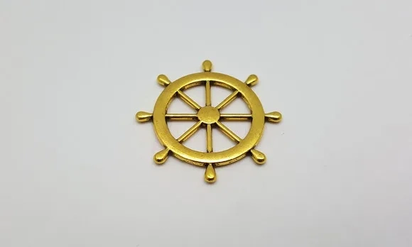 Leme de Metal Dourado de 3,6cm Pacote com 5 Unidades