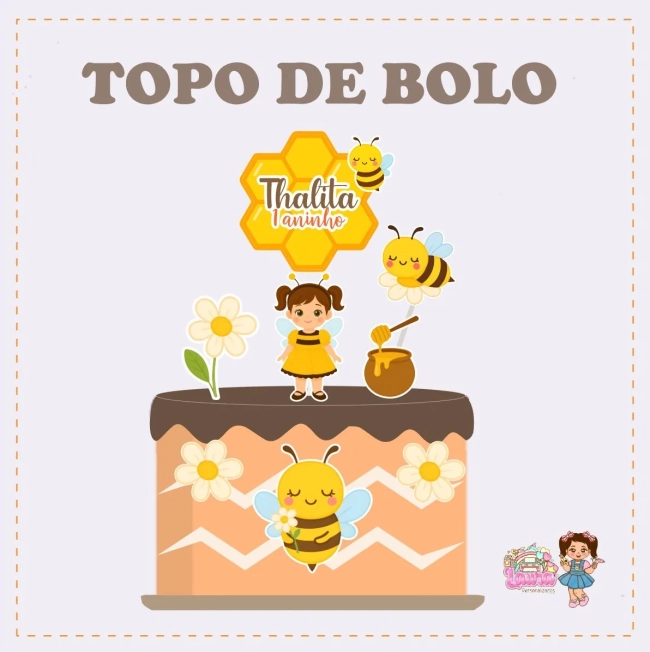Kit Festa Só Um Bolinho ABELHINHA - Decoração de Festa