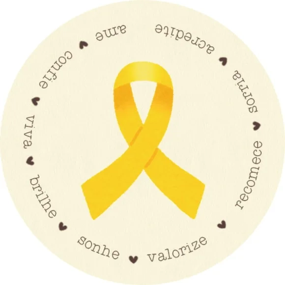 Chaveiro Plastificado Setembro Amarelo