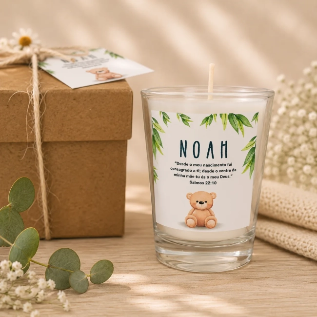 15 unidades Vela Aromática no Copo Lembrancinha Personalizada Batizado,Casamento, Aniversario e etc. Fazemos Qualquer Tema