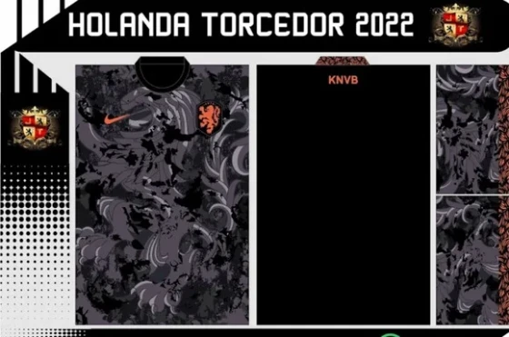 Vetor Da Camisa Holanda Torcedor 2022