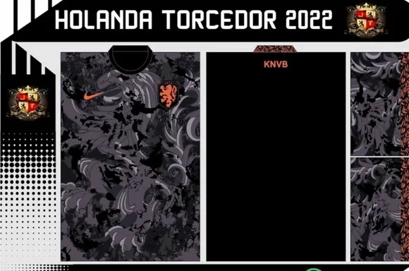 Vetor Da Camisa Holanda Torcedor 2022