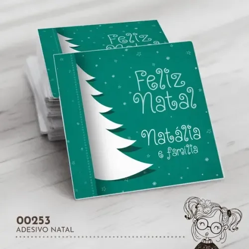 Adesivo Quadrado Natal - 00253