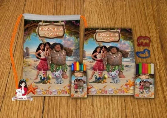 Kit Passatempo Personalizado na Mochila Moana 2