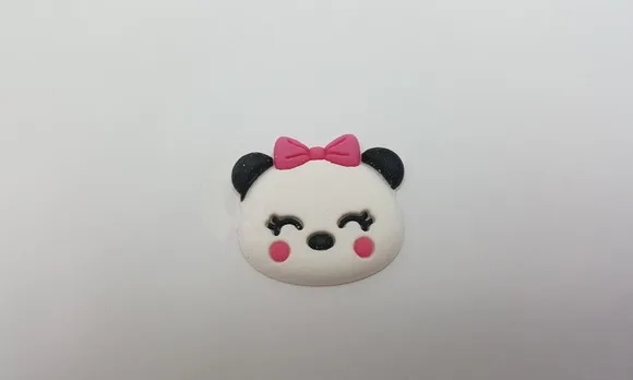 Aplique Panda Emborrachado de 2,6cm
