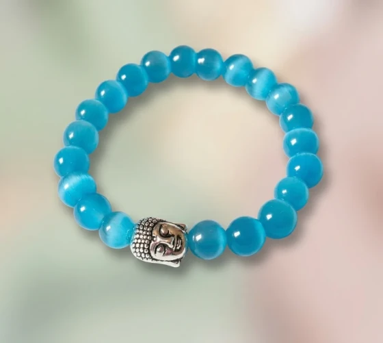 Pulseira Japamala 21 Contas Olho de Gato ( Artesanal)