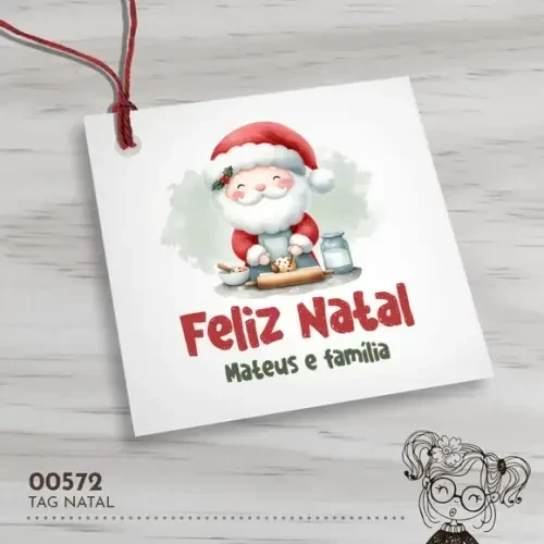 Tag Quadrada Natal - 00572