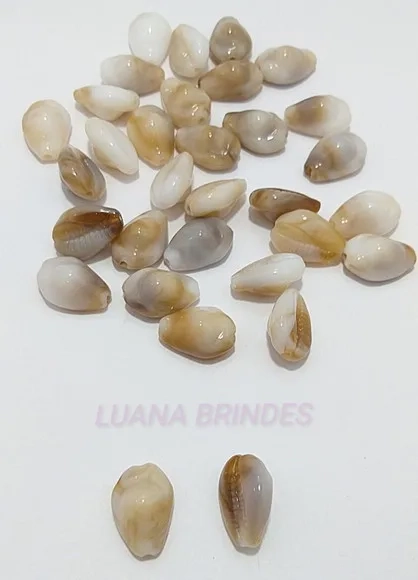 Pedra de Búzio com furo passante - 18mm pcts c/ 20 unidades