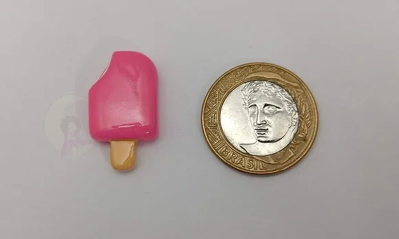 Aplique Picolé em Resina de 2,8cm