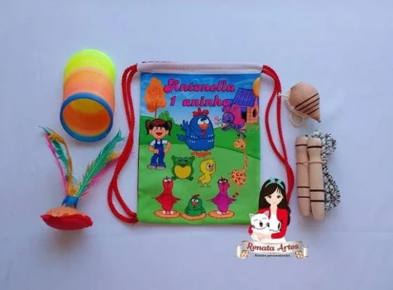 Mochila Boa Infância Tema Galinha Pintadinha