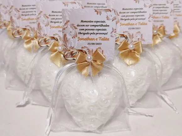 Lembrancinha Bodas de Ouro: Sabonete Coração Provence