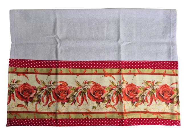Pano de Prato Atoalhado 50x70cm Estampas Fofas Cozinha Gourmet Barrado Decorado