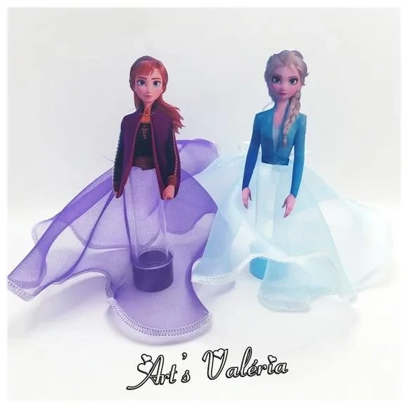 Tubete Frozen 2 Com Saia Organza Cristal - Valor Unitário