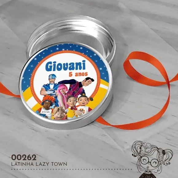Latinha Adesivada Lazy Town - 00262