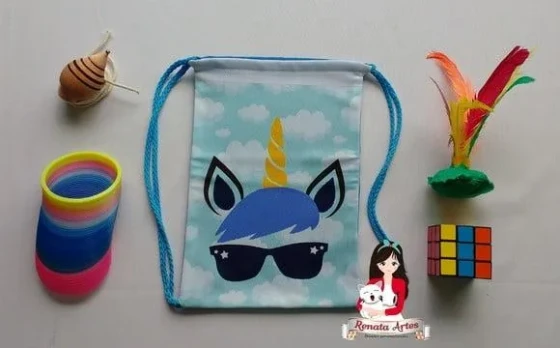 Mochila Brinquedos Retrô Tema Unicórnio