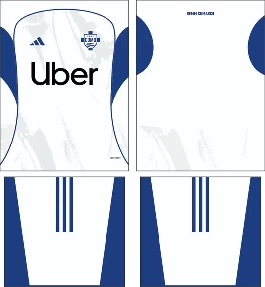 Arte Vetor Camisa Como 1907 Visita 2025-2026