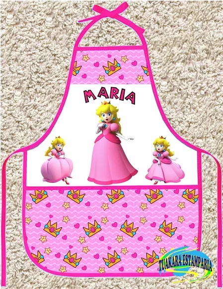 Avental Personalizado Princesa Peach