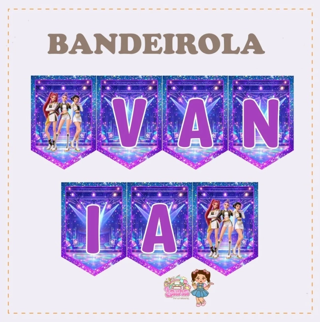 Kit Festa Só Um Bolinho K POP ADULTA - Decoração de Festa