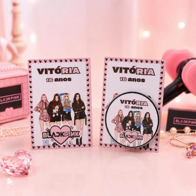 60 unidades de Vela Aromática na latinha Personalizada, BlackPink- Eventos, Festas, Brindes, fazemos qualquer tema