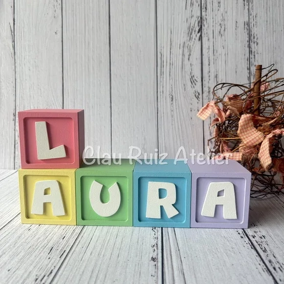Candy Colors - Cubos 6x6 Decoração Bebê - Cubos Ts