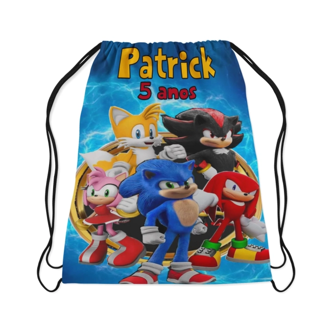 Mochilinha Personalizada para lembrancinhas do Sonic