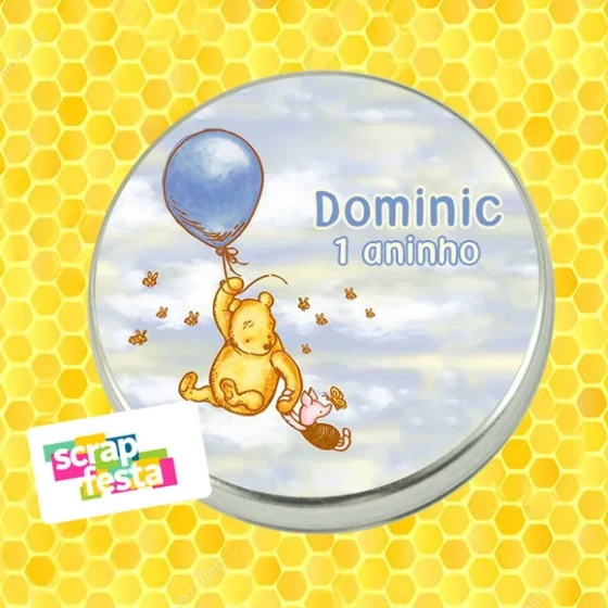 Latinhas Personalizadas Festa Ursinho Pooh Vintage