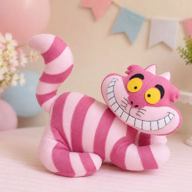 Boneco Gato Risonho Da Alice No País Maravilhas Mundo Encantado da Bete
