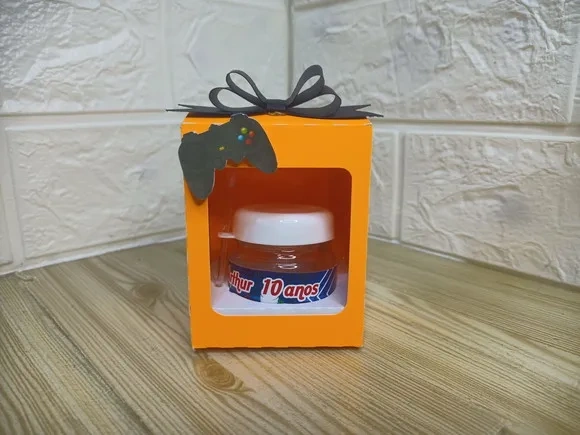 Caixa com Pote para Nutella Neon