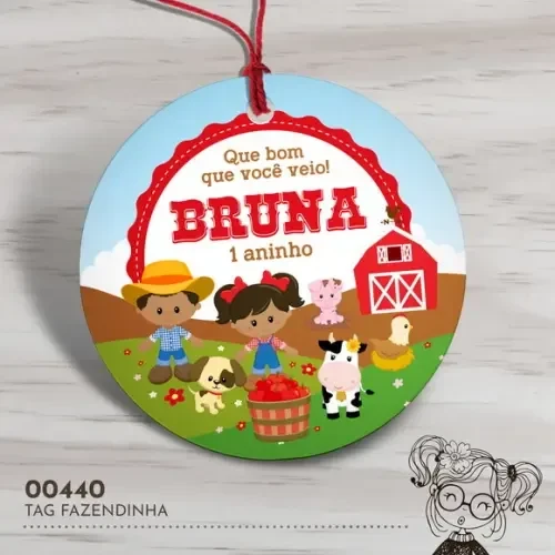 Tag Redonda Fazendinha - 00440