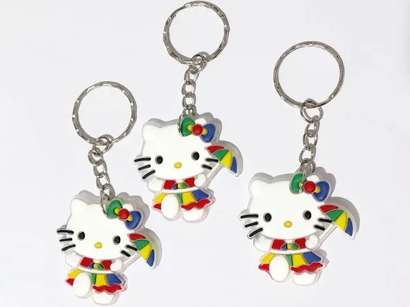 Chaveiro Hello Kitty Carnaval Emborrachado Pct C/6 Unidades