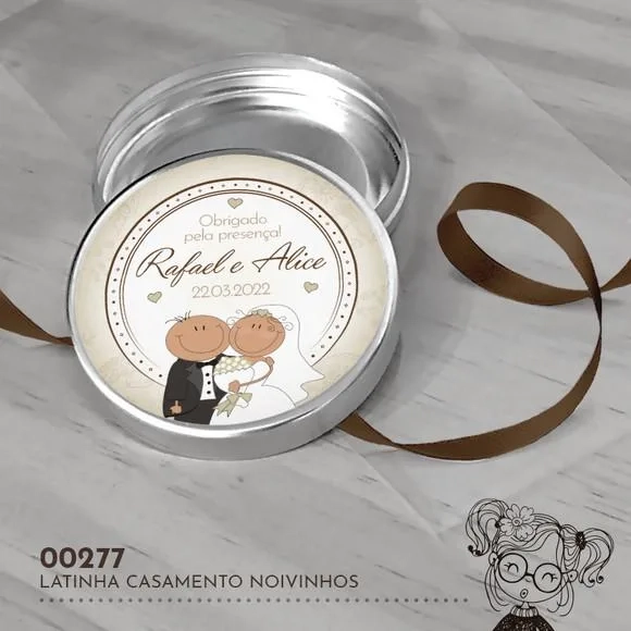 Latinha Adesivada Casamento - 00277