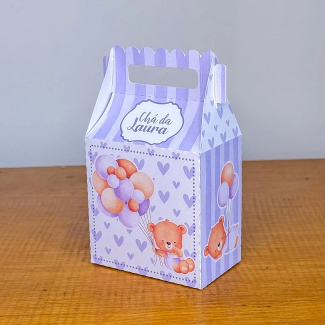 PEGUE E MONTE - Kit Festa URSINHO LILAS - Decoração de Festa | Lembrancinhas | Aniversário | Personalizados