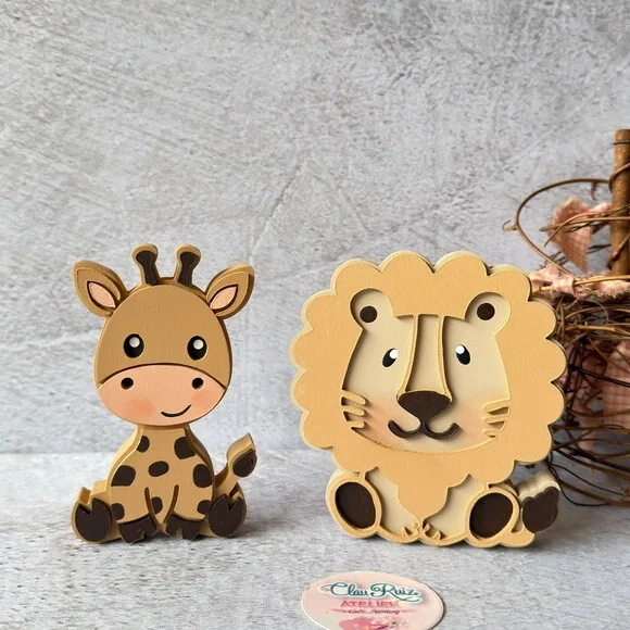Girafa e Leão para Nicho - Decoração Bebê