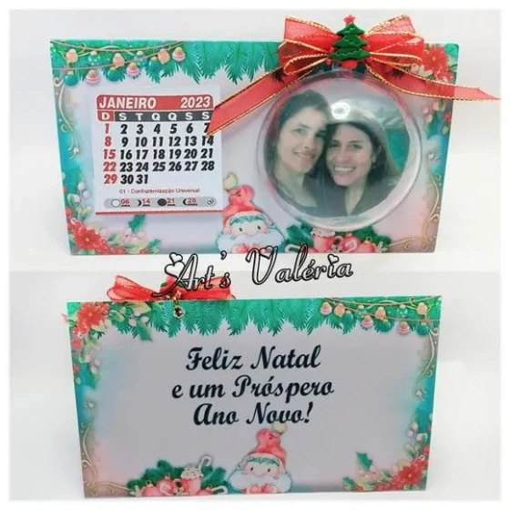 Calendário de Mesa Feliz Natal - Ano Atualizado