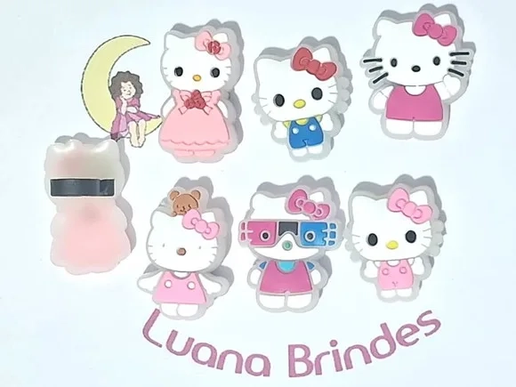 Ponteira P/lápis Hello Kitty Flourescente 6 Unidades