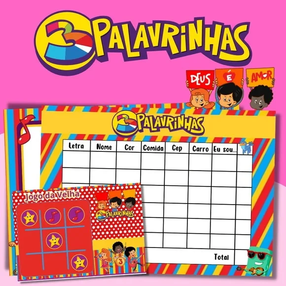 Kit Jogos Personalizados ( Lousa, Stop, Forca ou Velha )