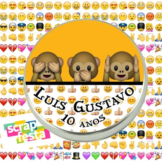 Latinhas Personalizadas Festa Emoticons