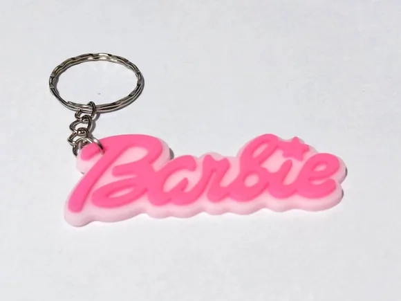 Chaveiro Nome Barbie Emborrachado Pacotes C/6 Unidades