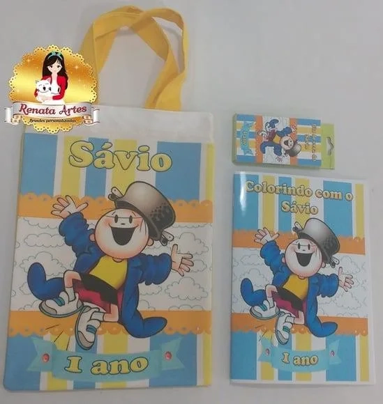 Kit colorir na sacola MENINO MALUQUINHO