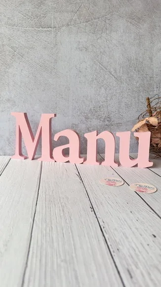 Decoração Bebê - Letras Decorativas mdf - Letras Bastão
