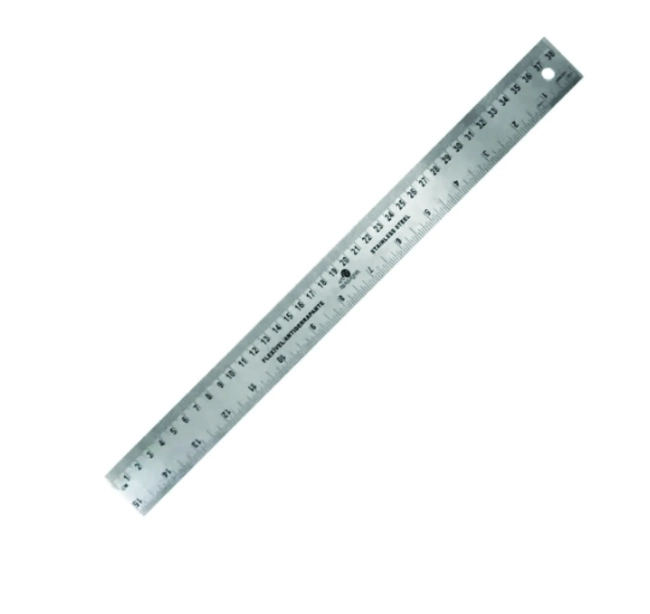 regua metal com cortiça - 30 cm
