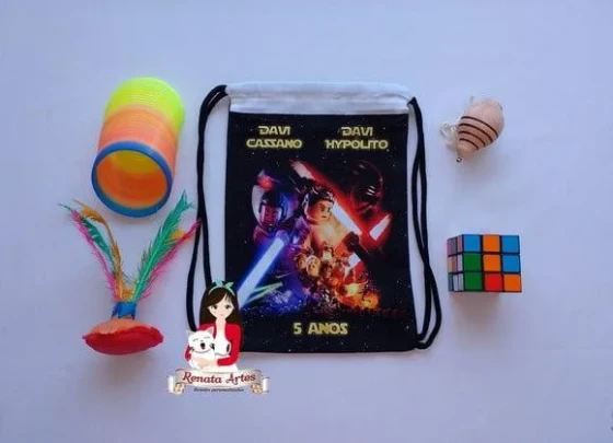Mochila Brinquedos Retrô Tema Lego Star Wars