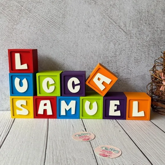 Cubos Decorativos tema Pocoyo Personalizados 6x6cm para Decoração de Festas e Quarto de Bebê