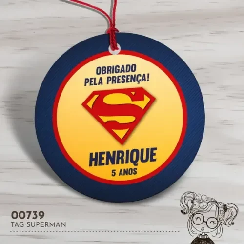 Tag Redonda Superman - 00739