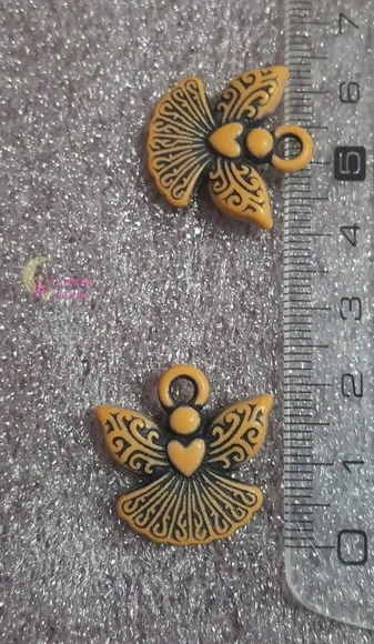 Pingente Anjinho de Acrílico - 2,3cm - pacote c/ 12 unidades